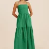 ALEXIS DRESS - TOPAZ GREEN | POSSE Cheap