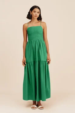 ALEXIS DRESS - TOPAZ GREEN | POSSE Cheap