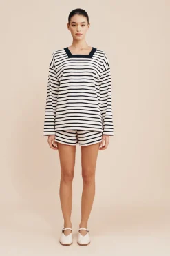 ARCHIE SHORT - NAVY STRIPE | POSSE Online
