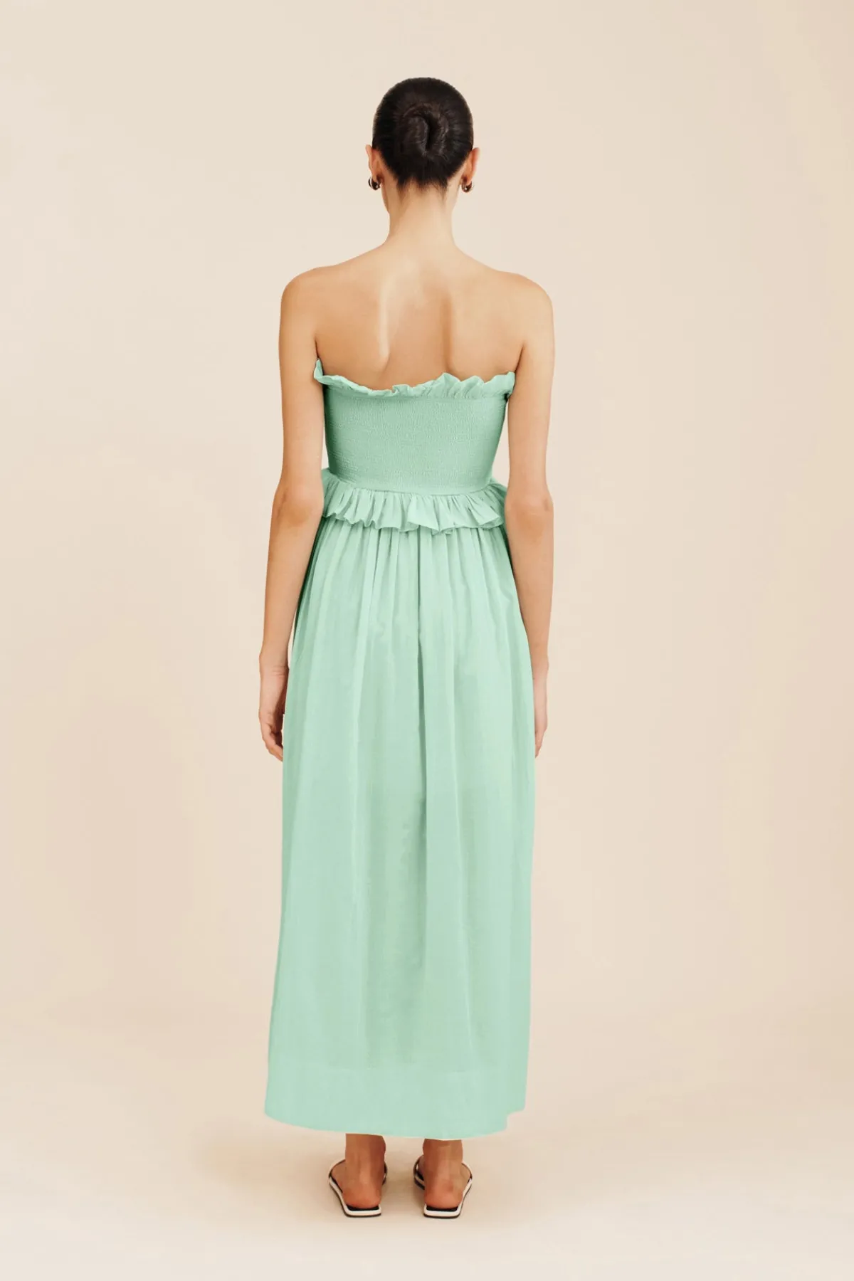 COBY STRAPLESS DRESS - COOL MINT | POSSE Fashion