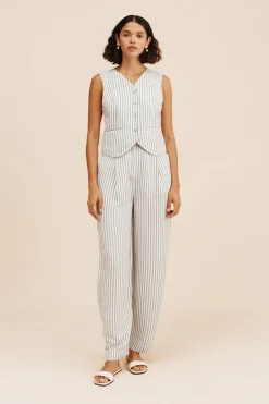 DIANA VEST - SEAGRASS STRIPE | POSSE Cheap