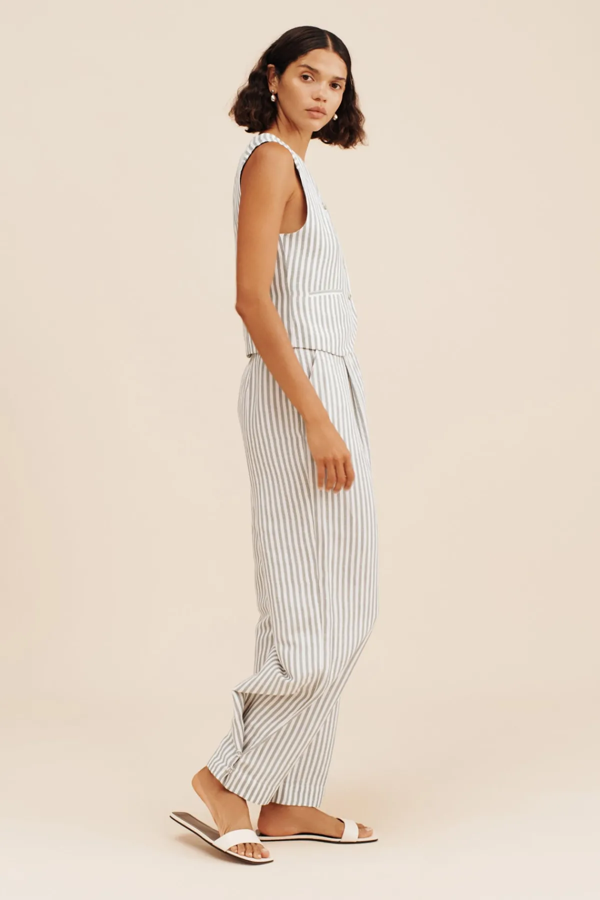 DIANA VEST - SEAGRASS STRIPE | POSSE Cheap