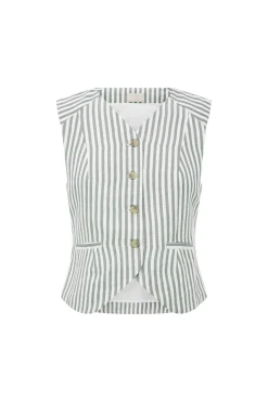 DIANA VEST - SEAGRASS STRIPE | POSSE Cheap