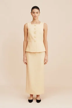 EMMA PENCIL SKIRT - DUSTY CITRON | POSSE Outlet