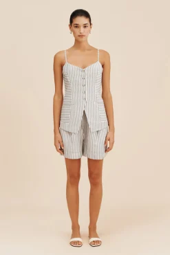 LORENZO SHORT - SEAGRASS STRIPE | POSSE Discount