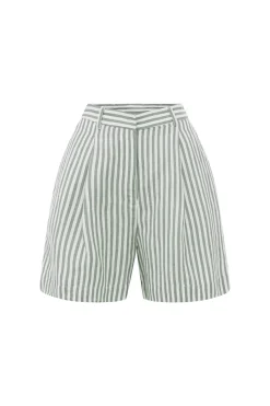 LORENZO SHORT - SEAGRASS STRIPE | POSSE Discount