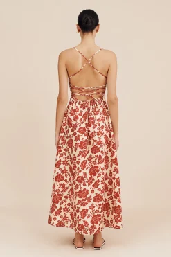 LORI DRESS - SCARLET BLOOM | POSSE Best