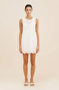 LOUISA MINI DRESS - VINTAGE WHITE | POSSE Outlet