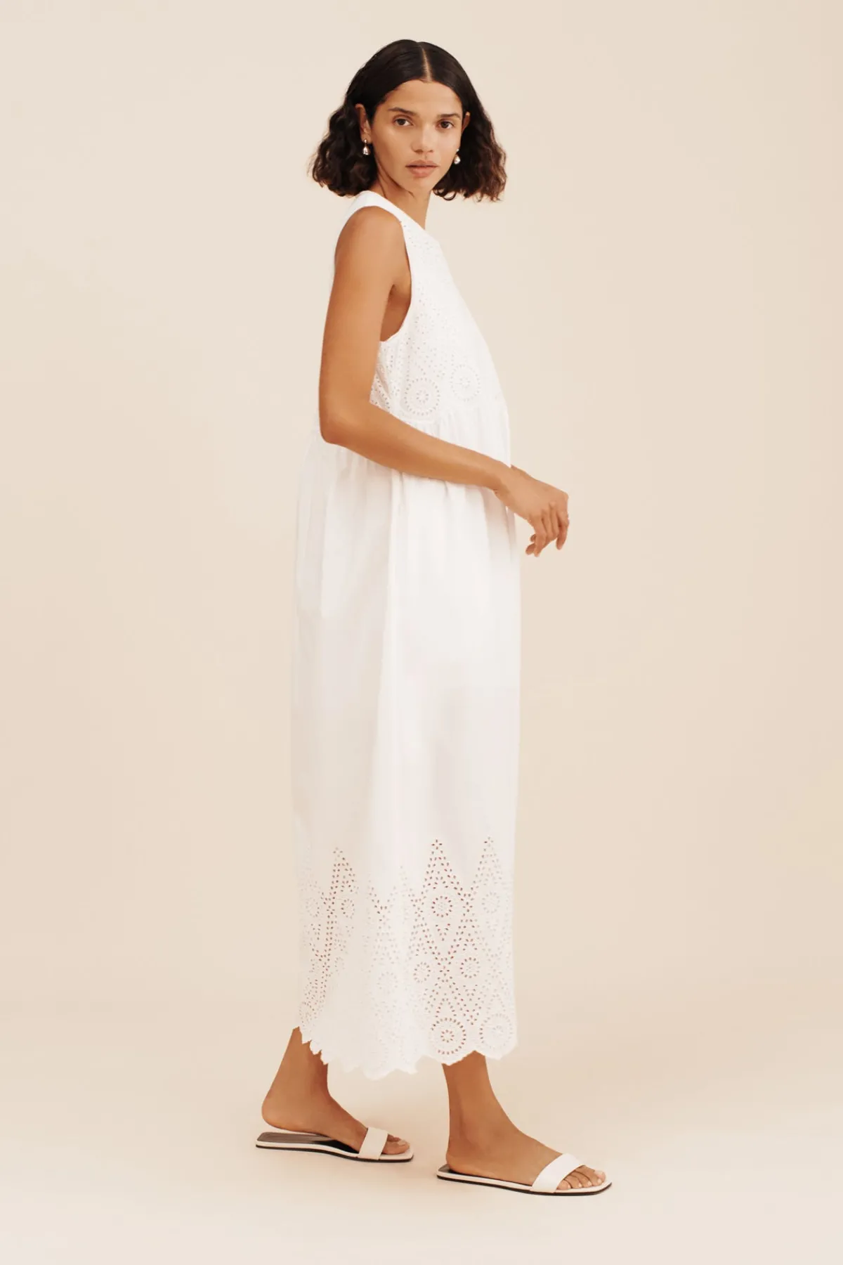 LOUISA SHIFT DRESS - VINTAGE WHITE | POSSE Cheap