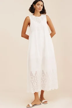 LOUISA SHIFT DRESS - VINTAGE WHITE | POSSE Cheap
