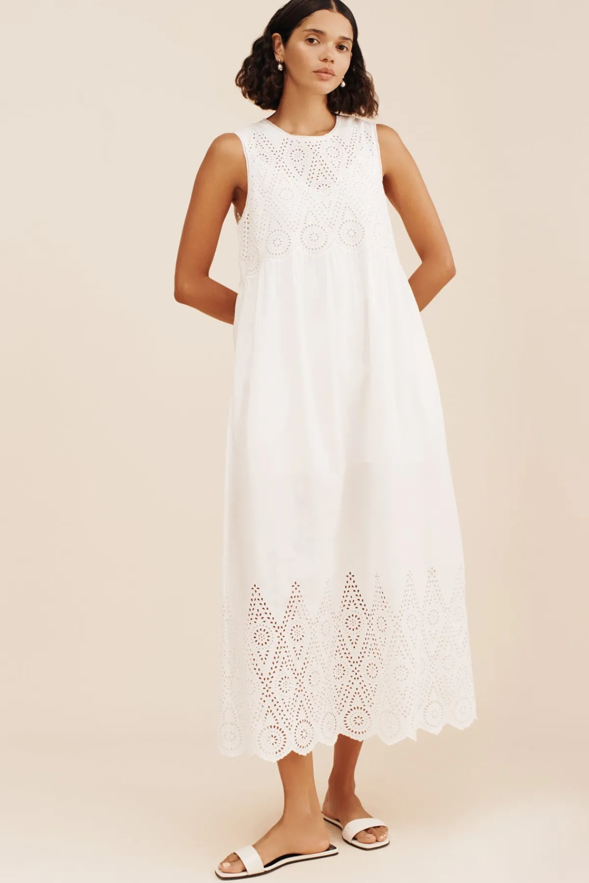 LOUISA SHIFT DRESS - VINTAGE WHITE | POSSE Cheap