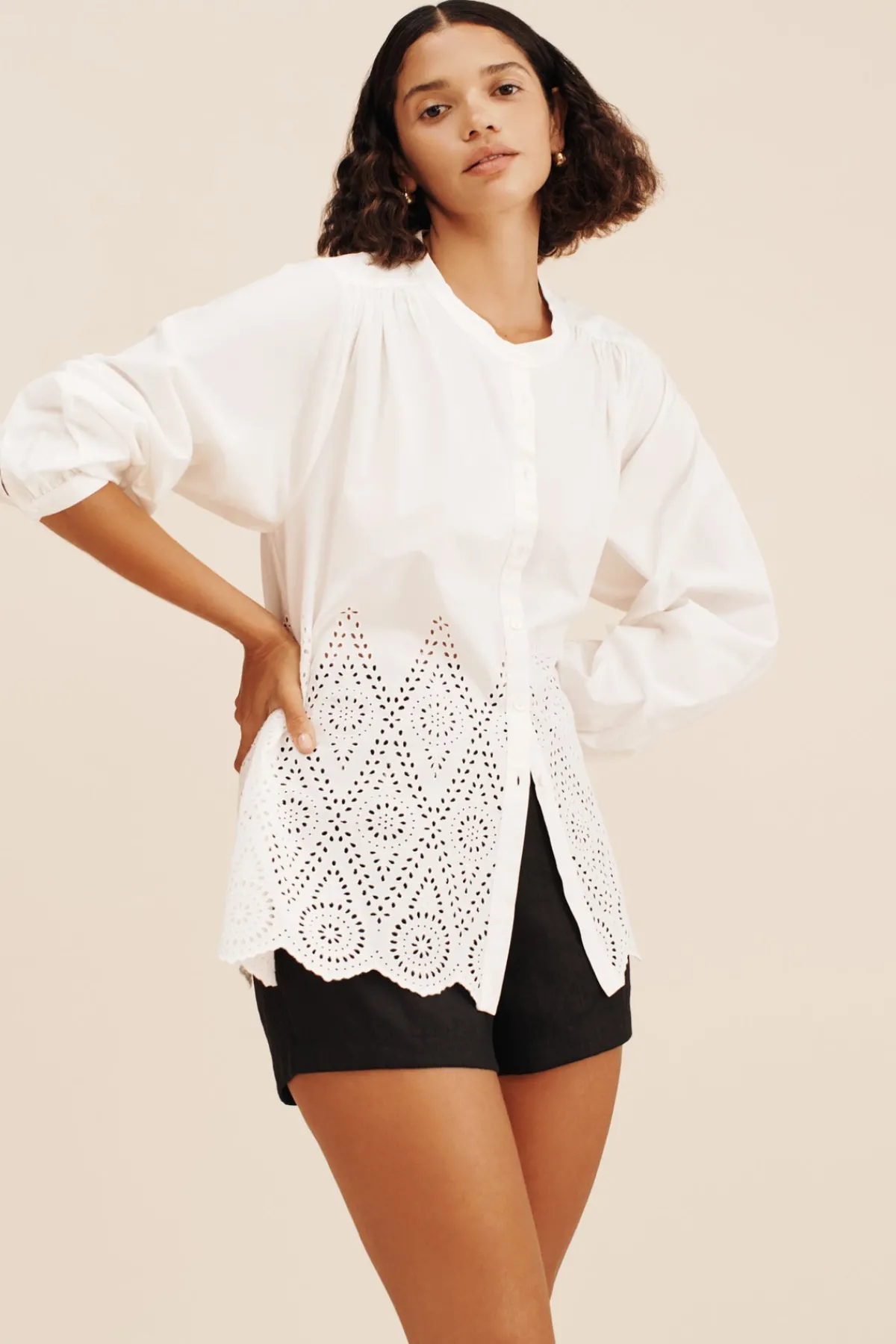 LOUISA SHIRT - VINTAGE WHITE | POSSE Flash Sale