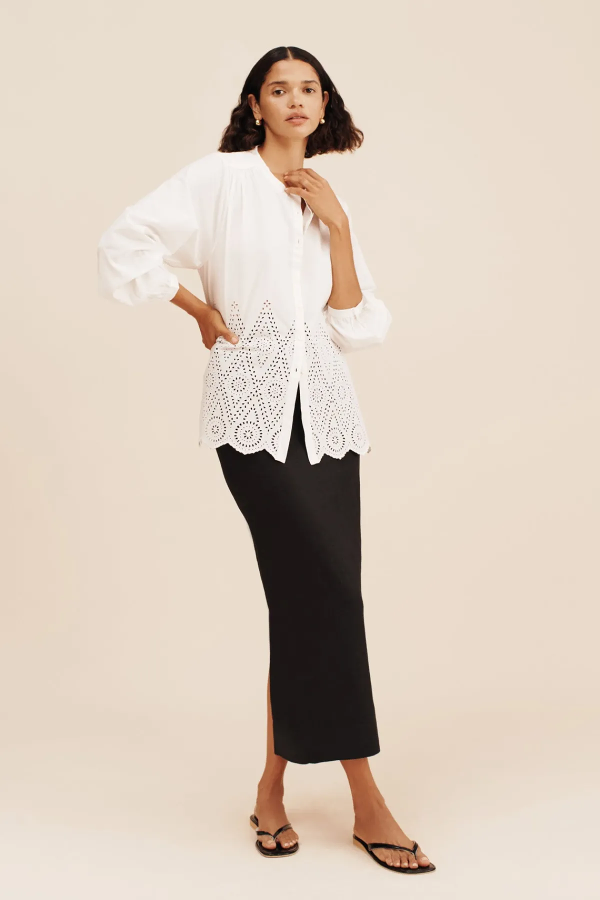 LOUISA SHIRT - VINTAGE WHITE | POSSE Flash Sale