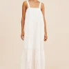 LOUISA TIE DRESS - VINTAGE WHITE | POSSE Flash Sale