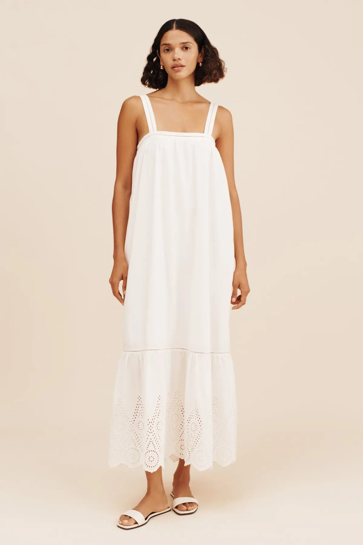 LOUISA TIE DRESS - VINTAGE WHITE | POSSE Flash Sale