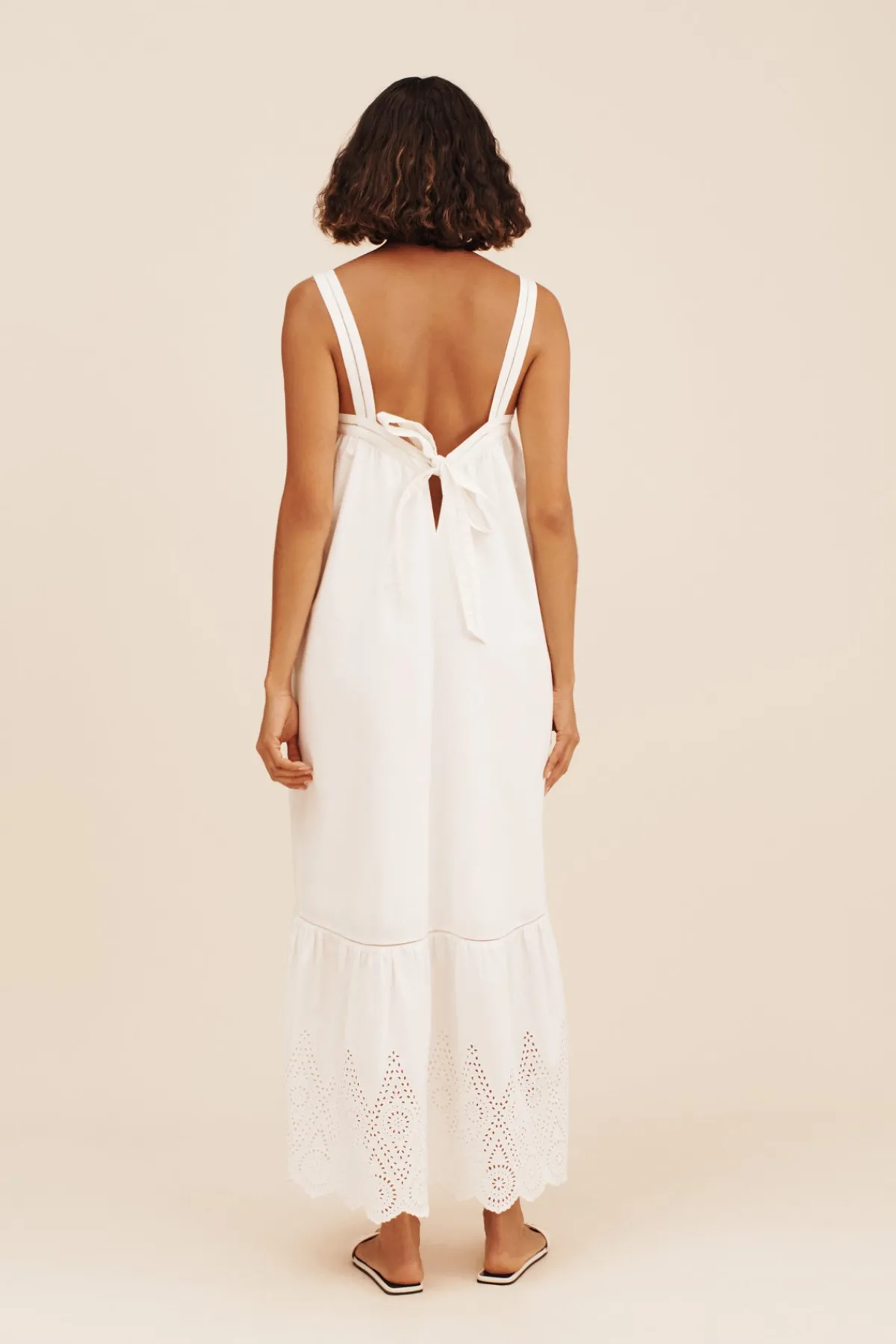 LOUISA TIE DRESS - VINTAGE WHITE | POSSE Flash Sale