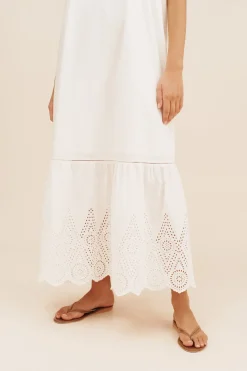LOUISA TIE DRESS - VINTAGE WHITE | POSSE Flash Sale