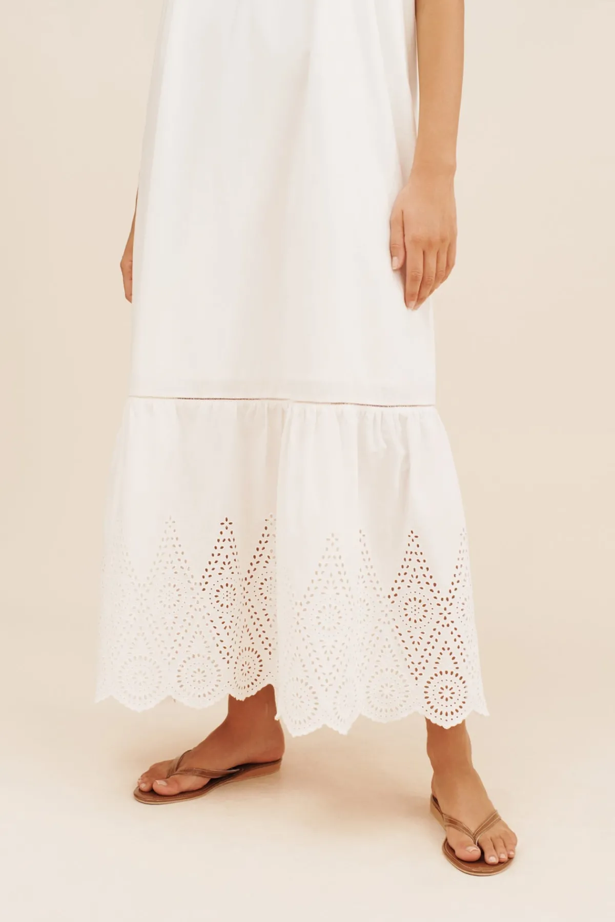 LOUISA TIE DRESS - VINTAGE WHITE | POSSE Flash Sale