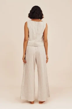 MABEL TOP - BEIGE STRIPE | POSSE Cheap