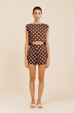 MARTINA CROP TOP - POLKA DOT | POSSE Cheap