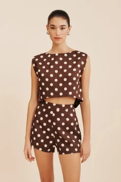 MARTINA CROP TOP - POLKA DOT | POSSE Cheap