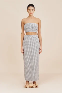 MIRA BANDEAU - BLUE GINGHAM | POSSE Hot