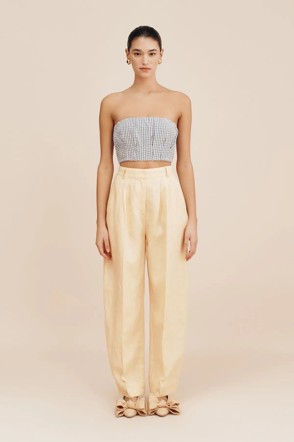 MIRA BANDEAU - BLUE GINGHAM | POSSE Hot