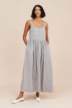 MIRA DRESS - BLUE GINGHAM | POSSE Store