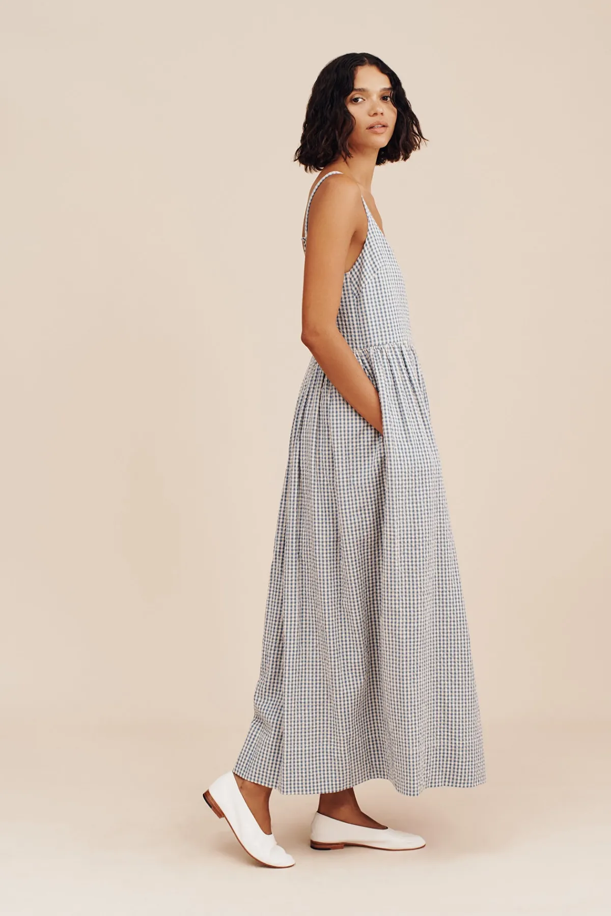 MIRA DRESS - BLUE GINGHAM | POSSE Store
