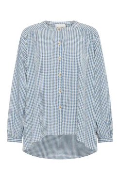 MIRA SHIRT - BLUE GINGHAM | POSSE Best Sale