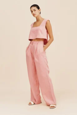 PRESLEY TROUSER - PINK SALT | POSSE Discount