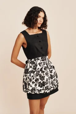 ROMEO APRON - NOIR BLOOM | POSSE Outlet
