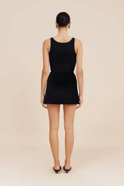 ROMEO MINI SKIRT - BLACK VELVET | POSSE Discount