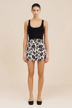 ROMEO MINI SKIRT - NOIR BLOOM | POSSE Shop