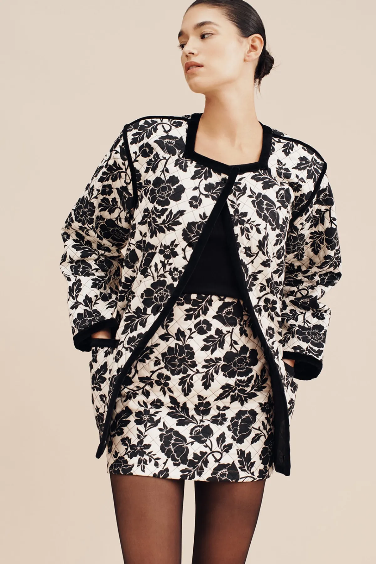 ROMEO MINI SKIRT - NOIR BLOOM | POSSE Shop