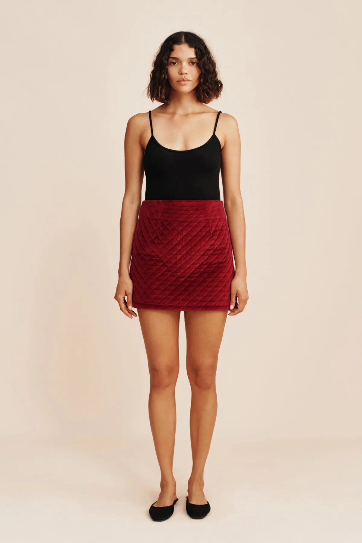 ROMEO MINI SKIRT - RED VELVET | POSSE Best Sale