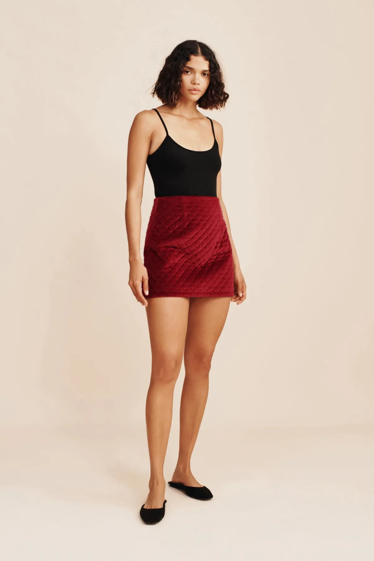 ROMEO MINI SKIRT - RED VELVET | POSSE Best Sale