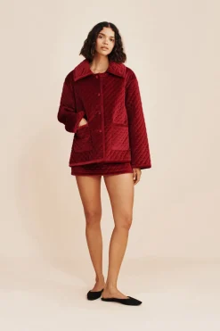 ROMEO MINI SKIRT - RED VELVET | POSSE Best Sale
