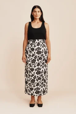 ROMEO SKIRT - NOIR BLOOM | POSSE New