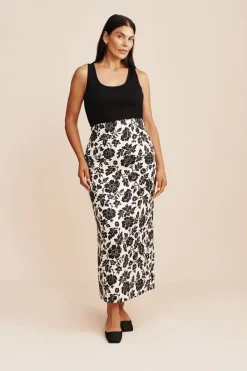 ROMEO SKIRT - NOIR BLOOM | POSSE New
