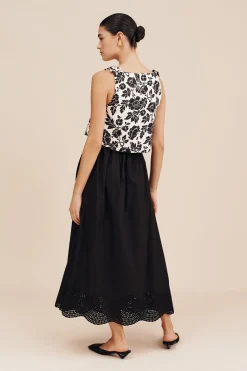 ROMEO TOP - NOIR BLOOM | POSSE Cheap