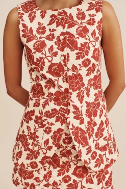 ROMEO VEST - SCARLET BLOOM | POSSE Best Sale