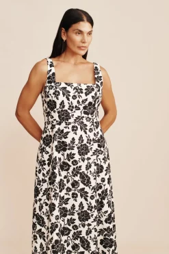 SKYLA DRESS - NOIR BLOOM | POSSE Flash Sale