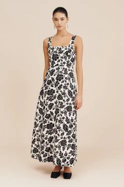 SKYLA DRESS - NOIR BLOOM | POSSE Flash Sale