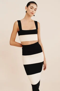 THEO CROP TOP - BLACK STRIPE | POSSE Hot
