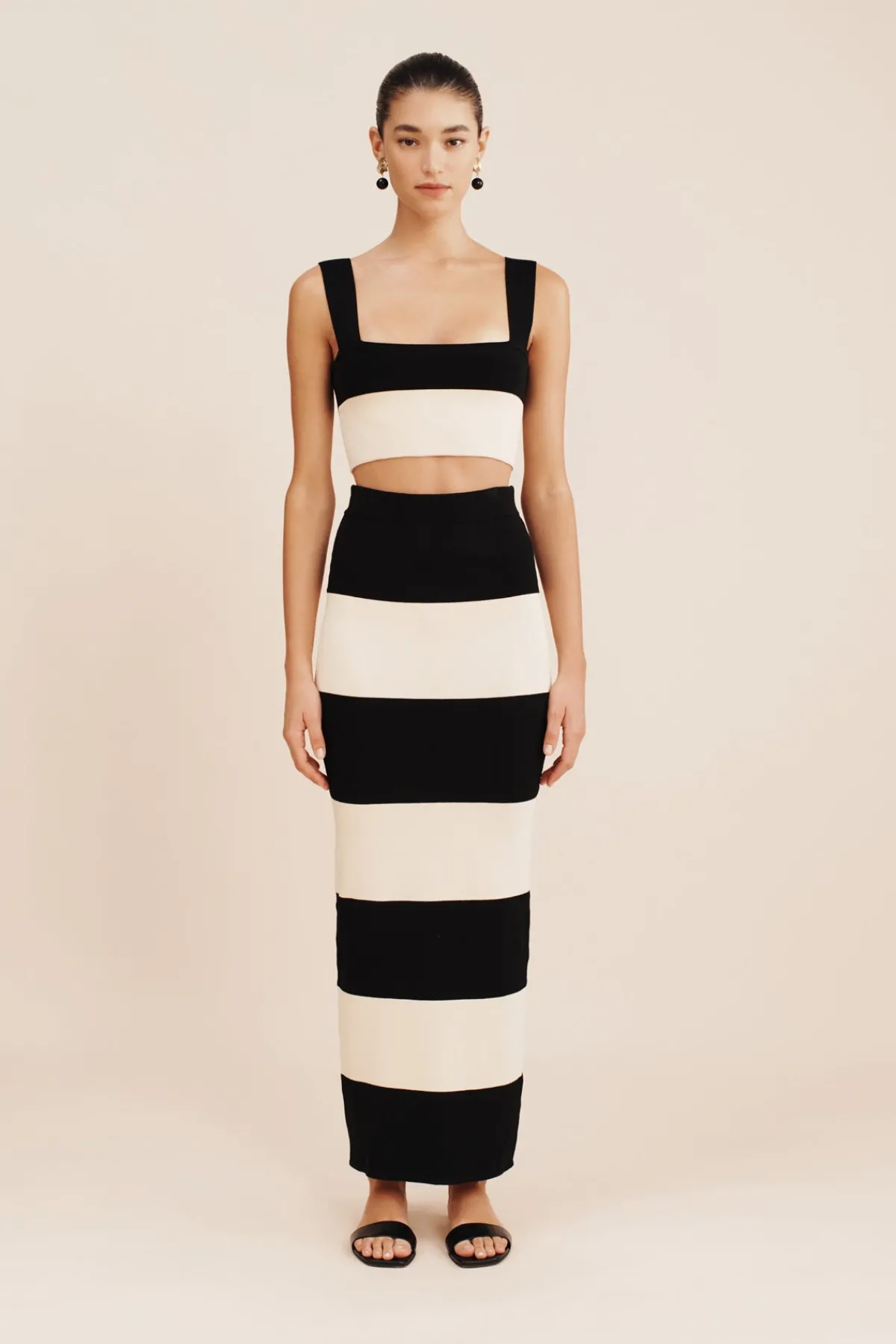 THEO CROP TOP - BLACK STRIPE | POSSE Hot