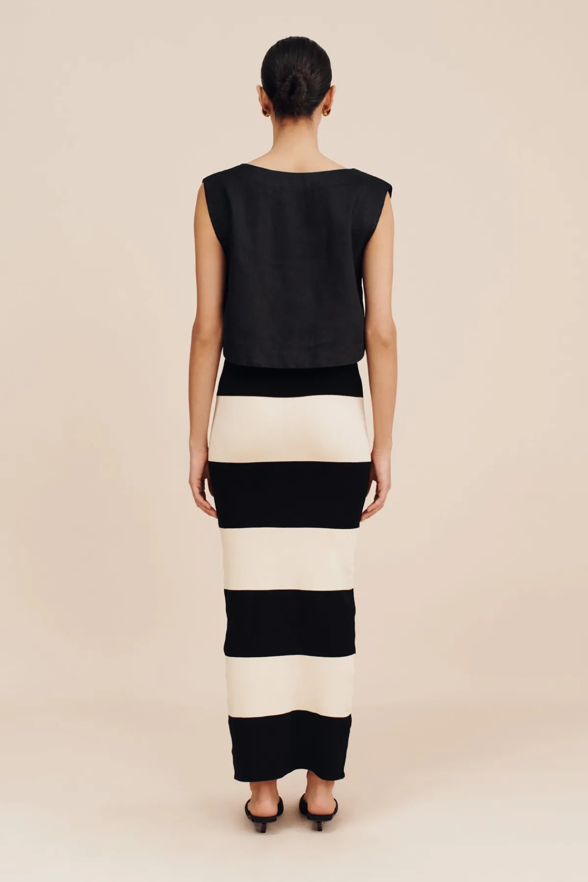 THEO SKIRT - BLACK STRIPE | POSSE Cheap
