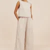 VIVIAN PANT - BEIGE STRIPE | POSSE Cheap